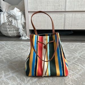 Tory Burch Colorful Bucket Bag with Drawstring